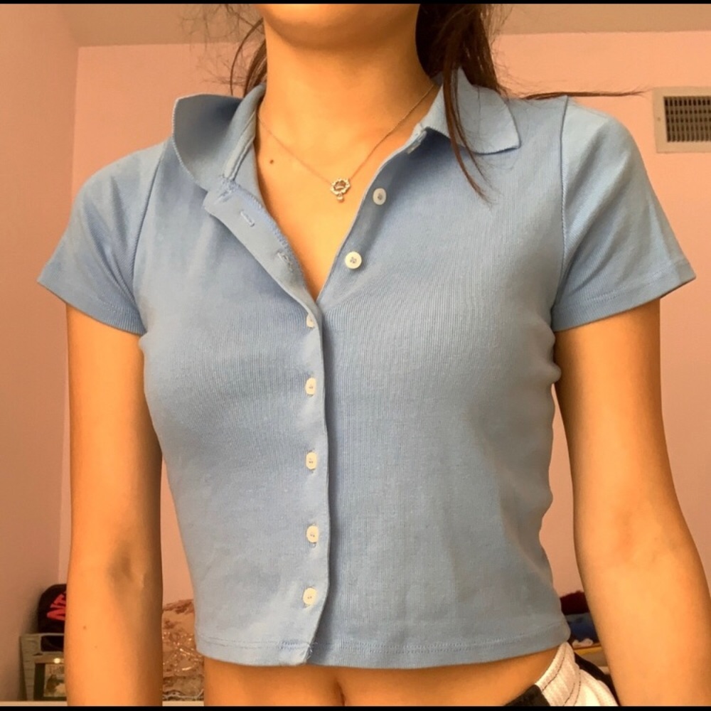 Brandy Melville Light Blue button Up~